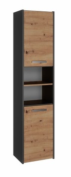 SZAFKA ŁAZIENKOWA SŁUPEK S40 ANTRACYT DĄB ARTISAN