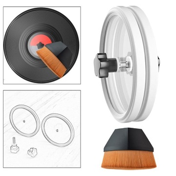 Klips do czyszczenia zacisków Record Cleaner Uchwyt do czyszczenia płyt od 7 do 12 cali, biały