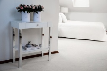 Biurko czarne szkło, stelaż X, na wymiar