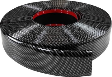 NAKŁADKI NA PROGI LISTWA OZDOBNA GUMOWA CARBON 1M
