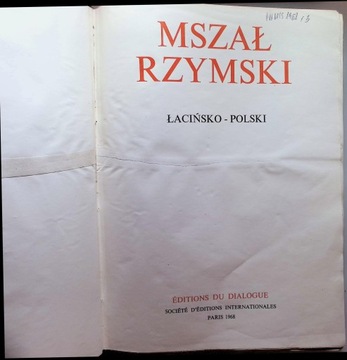 Mszał Rzymski łacińsko-polski