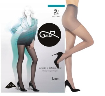 Rajstopy GATTA LAURA lycra 15/20 DEN 2-S grigio