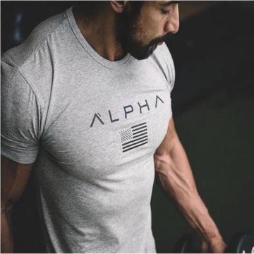 T-shirt ALPHA U.S. KOSZULKA MĘSKA SIŁOWNIA GYM XXL mała