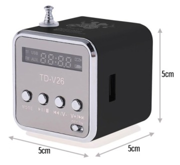 ПОРТАТИВНОЕ FM-РАДИО НА БАТАРЕЯХ СО СВЕТОДИОДНЫМ ДИНАМИКОМ