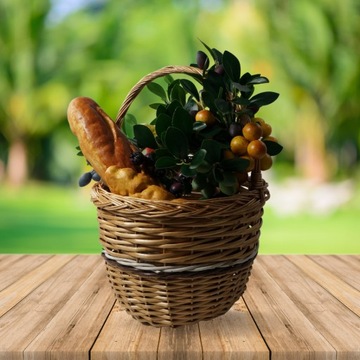 Большая плетеная корзина 43 см на Пасху, Свенцку, фрукты, пикник, подарок