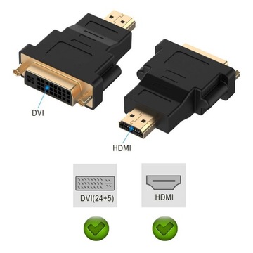 АДАПТЕР HDMI-DVI FullHD ЗОЛОТОЙ АДАПТЕР