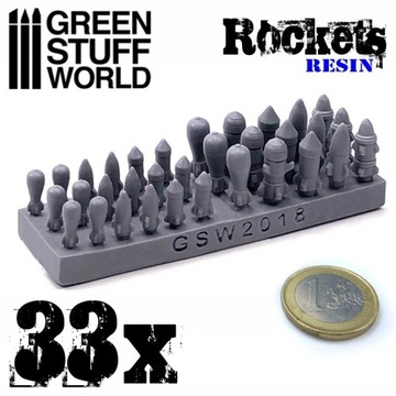 Green Stuff Resin Rockets and Missiles