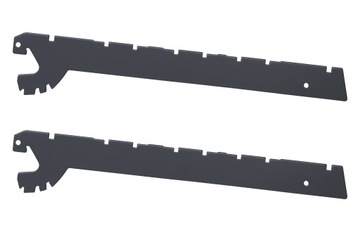 Wspornik 2szt do półki regału 37cm ciemny szary