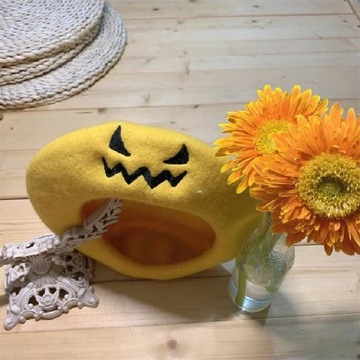 Słodka Buźka Z Dyni Beret Na Halloween