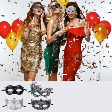 4 черные венецианские мужские маски для маскировки карнавального бала в канун Нового года