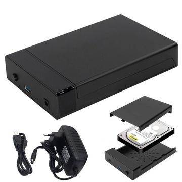 КАРМАН ДЛЯ ДИСКА, SATA SSD HDD 3,5 ДЮЙМА КОРПУС ЖЕСТКОГО ДИСКА USB 3.0 5 Гбит/с