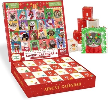 Advent Calendar 2023 Christmas Jigsaw Puzzles, Christmas Dogs & Cats