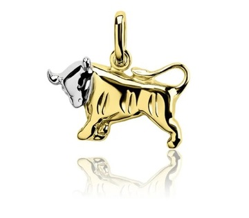 WISIOREK ZŁOTY ZAWIESZKA ZNAK ZODIAKU BYK 585