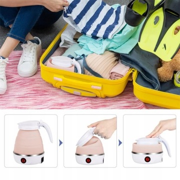 ЧАЙНИК СИЛИКОНОВЫЙ СКЛАДНОЙ МАЛЕНЬКИЙ ТУРИСТИЧЕСКИЙ ПУТЕШЕСТВЕННЫЙ 0,6 Л