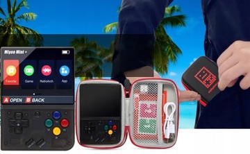 ПОРТАТИВНАЯ ИГРОВАЯ КОНСОЛЬ MIYOO MINI PLUS PS1 + TF-КАРТА 128 ГБ + СУМКА