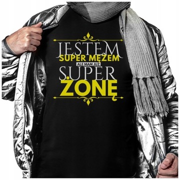 Koszulka Mąż Jestem Super Prezent XL