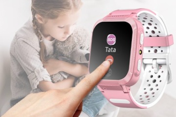 Умные часы Детские GPS-часы KW-210 розовые