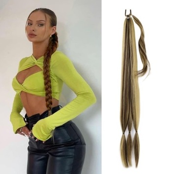 DOCZEPIANY WARKOCZ KUCYK NA GUMCE 80CM #6Н27