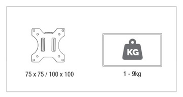 Uchwyt biurkowy do monitora LCD TALLO biały