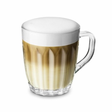 SZKLANY KUBEK Z TŁOCZONYM WZOREK SZKLANKA DO KAWY