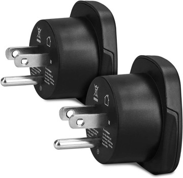 2 x adapter podróżny USA Typ-B – adapter podróżny do gniazdka typu B np. Am
