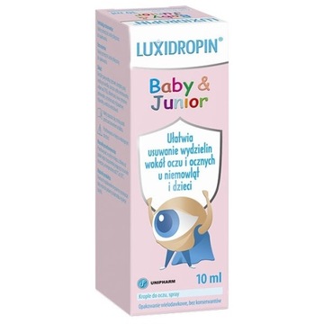 Krople do oczu Luxidropin Baby&Junior 10 ml nawilżające