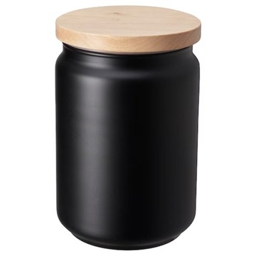 IKEA słoik z pokrywką EKLATERA, 1,1l, czarny