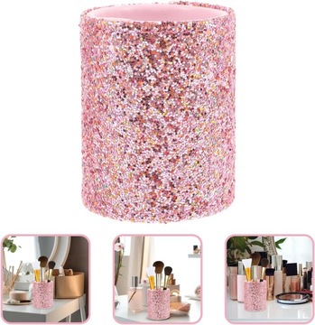 Brokatowy Uchwyt Na Pędzle Do Makijażu Uchwyt Na Na Biurko Pojemnik Na Ołów