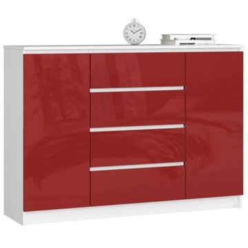 DUŻA KOMODA MEBLE do DOMU 140x40x99cm POŁYSK XXL komoda szafka szuflady