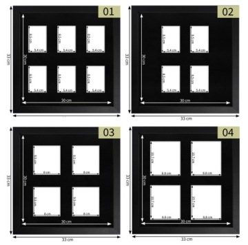 Рамка 30х30 для фотографий Instagram черная в стиле Instax