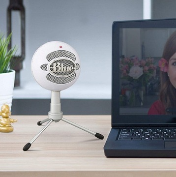 Синий USB-конденсаторный микрофон Snowball iCE, белый