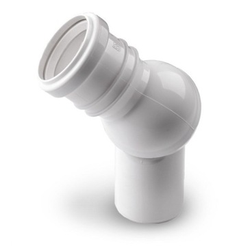 Kolano nastawne PE białe fi 50 mm 0-90 st.