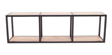 PÓŁKA POTRÓJNA LOFT INDUSTRIALNA DĄB 120 CM