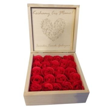 FLOWER BOX KWIATY Z MYDŁA PREZENT DZIEŃ MAMY