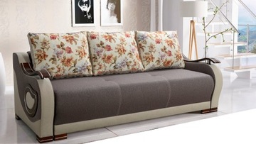 Sofa kanapa rozkładana z drewnem wybór tkanin 220
