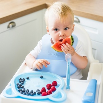 BabyOno Łyżeczka z przyssawką niebieska