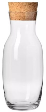 ГРАФИН С ПРОБКОЙ ДЛЯ ВОДЫ, СОКОВ, НАПИТКОВ, КУВШИН 1 Л.