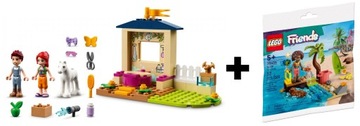 LEGO FRIENDS KĄPIEL DLA KUCYKÓW W STAJNI 41696