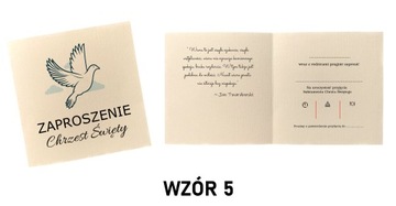 ZAPROSZENIE CHRZEST ŚW BEZ PERSONALIZACJI WZORY
