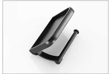 ДЕРЖАТЕЛЬ ДЛЯ ТУАЛЕТНОЙ БУМАГИ С ПОЛКОЙ, LOFT ЧЕРНЫЙ МАТОВЫЙ