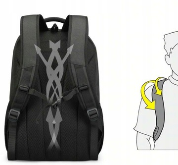 Рюкзак Tigernu для ноутбука 17,3 T-B3893 с USB-видеокартой