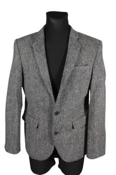 HARRIS TWEED MARYNARKA WEŁNIANA MĘSKA 48S BDB
