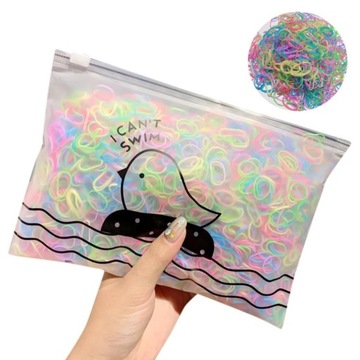 НАБОР РЕЗИНОВ МАЛЕНЬКИЕ МИНИ СИЛИКОНОВЫЕ РЕЗИНКИ ДЛЯ ВОЛОС И БРИТАЦ 1000 шт.