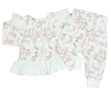 Komplet dresowy rozpinana bluza baskinka +spodnie