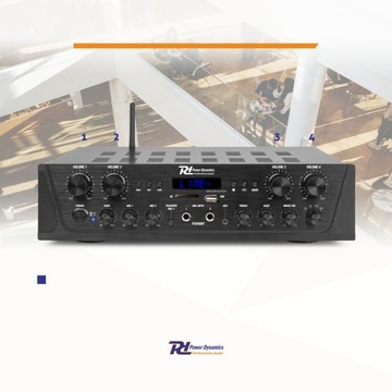 4-зонный усилитель 400 Вт BT USB FM для офисных помещений