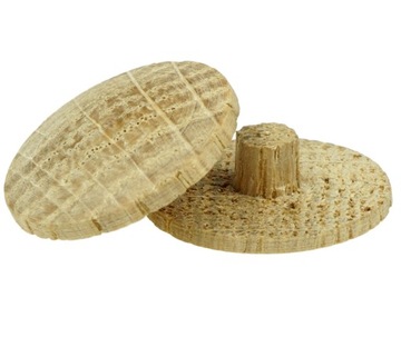 10 x ZAŚLEPKI DREWNIANE Z BOLCEM Ø17 MM DĄB