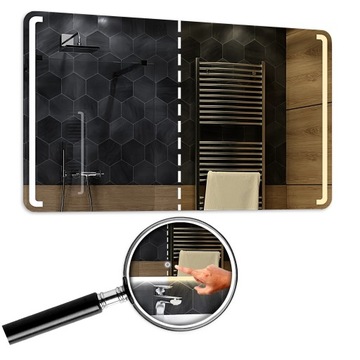Lustro Podświetlane Oslo Dual LED 110x100 cm z włącznikiem dotykowym