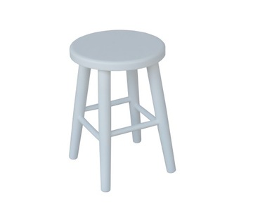 TABORET DREWNIANY KUCHENNY SOLIDNY BUK BIAŁY