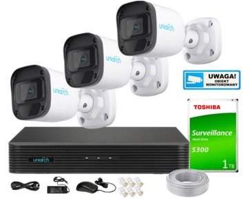 Zestaw Monitoringu IP 4Mpx 3 Kamery