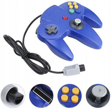Контроллер Retro Nintendo 64 N64, 2 шт., синий